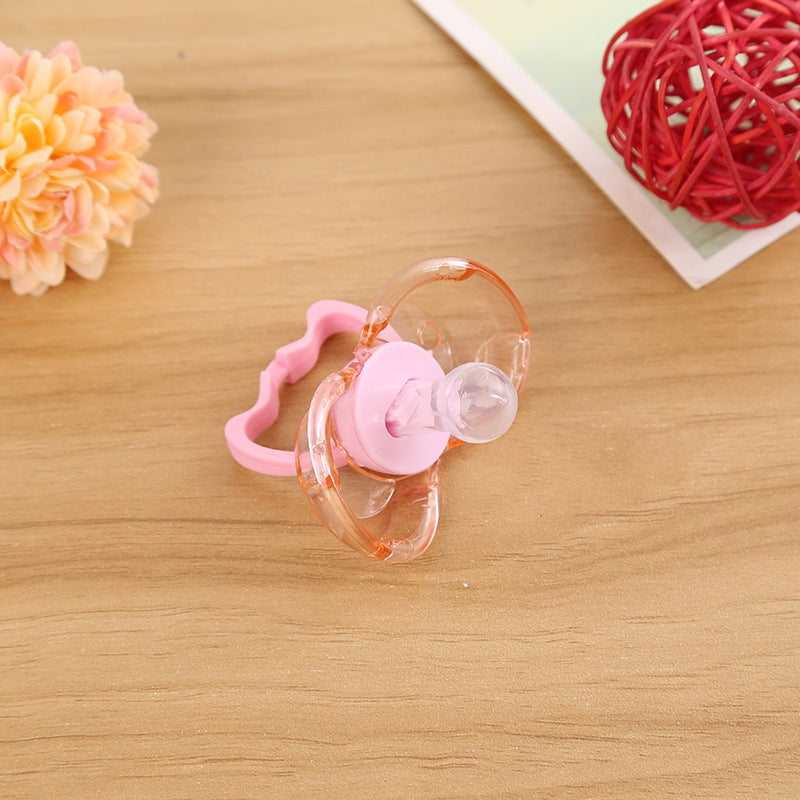 Love baby baby baby new baby pacifier anti automatically closed round head flat hair randomly issued