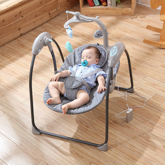 Baby Electric Swing Chair LED Screen Touch Control With Bluetooth Remote Control